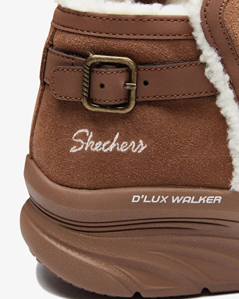 SKECHERS D'LUX WALKER CASUAL COZY - BROWN