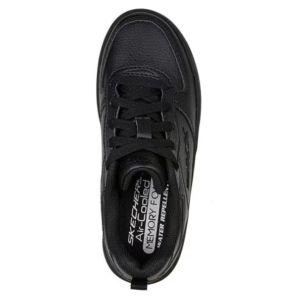 SKECHERS WOMENS SPORT COURT 92 - BLACK/BLACK
