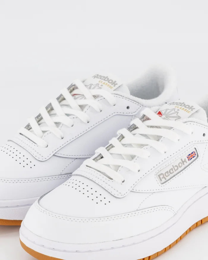 REEBOK WOMENS CLUB C DOUBLE - WHITE/GUM