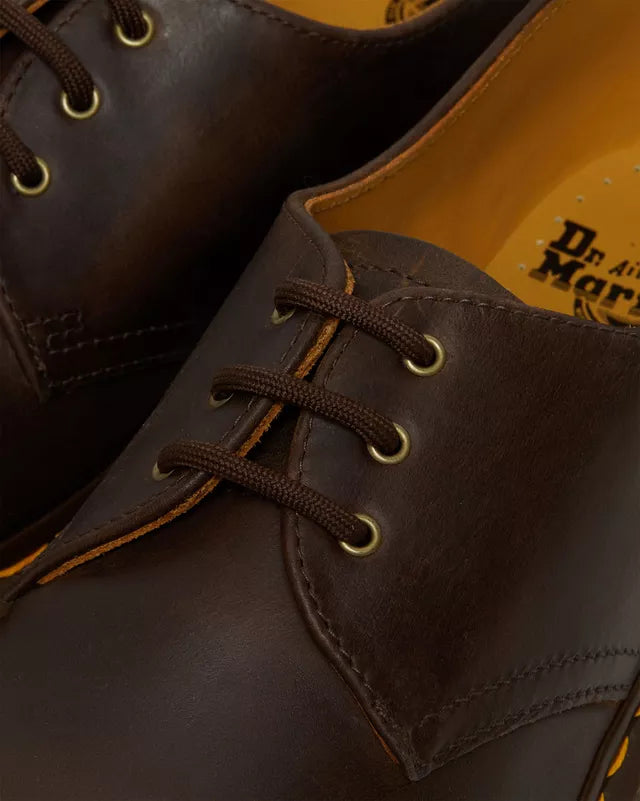 DR MARTENS 1461 CRAZY HORSE - DARK BROWN