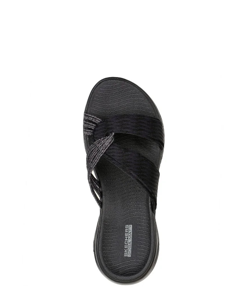 SKECHERS WOMENS ON THE GO 600 GRACEFUL - BLACK/GREY