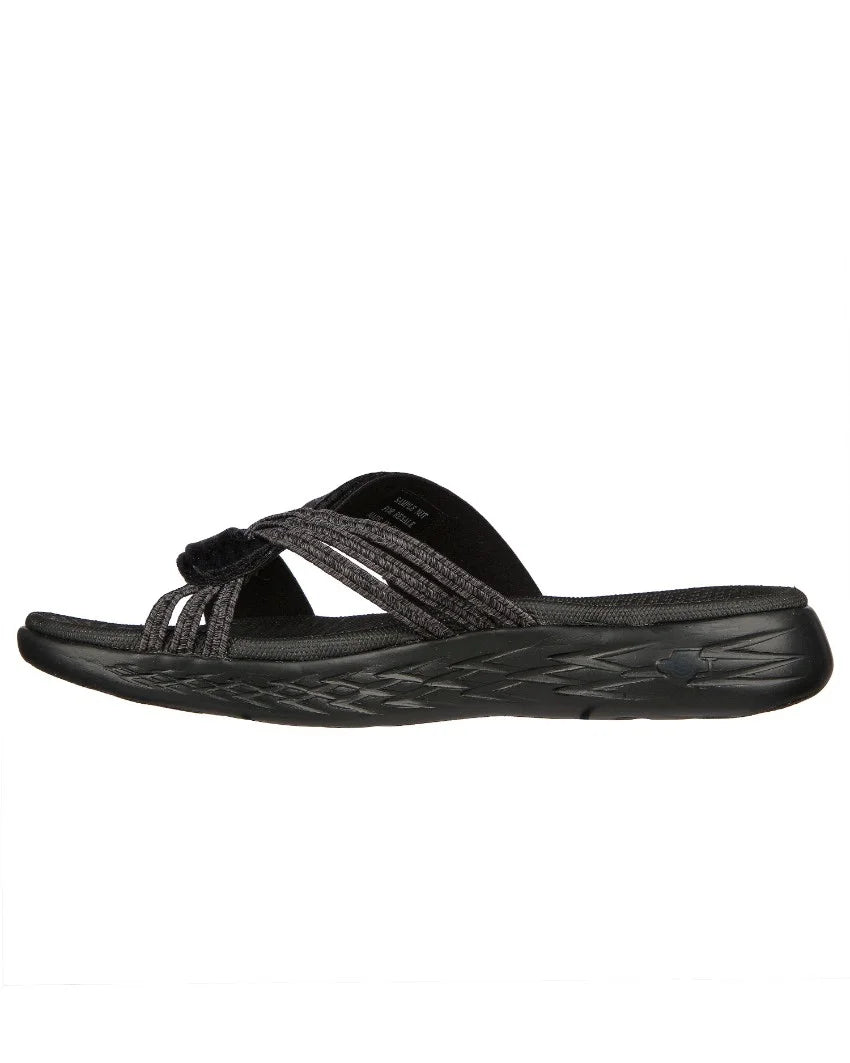SKECHERS WOMENS ON THE GO 600 GRACEFUL - BLACK/GREY