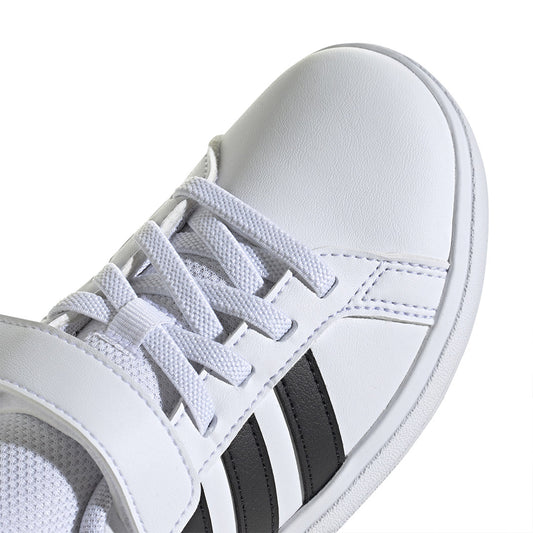 ADIDAS KIDS GRAND COURT ELASTIC LACE 2.0 - Cloud White / Core Black / Cloud White