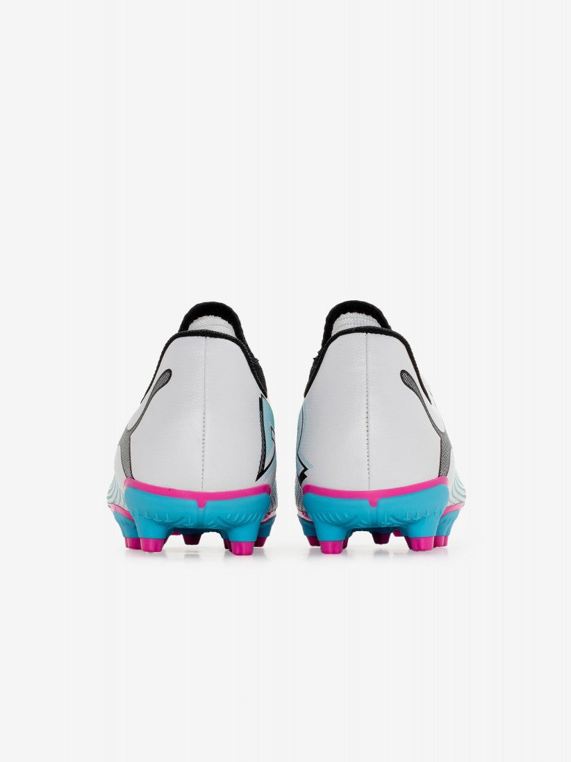 PUMA KIDS FUTURE 7 PLAY FG/AG JR - WHITE/BLACK/POISON PINK