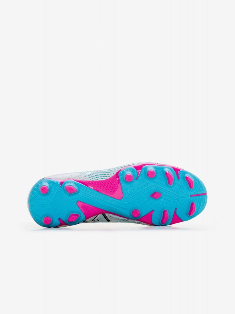 PUMA KIDS FUTURE 7 PLAY FG/AG JR - WHITE/BLACK/POISON PINK