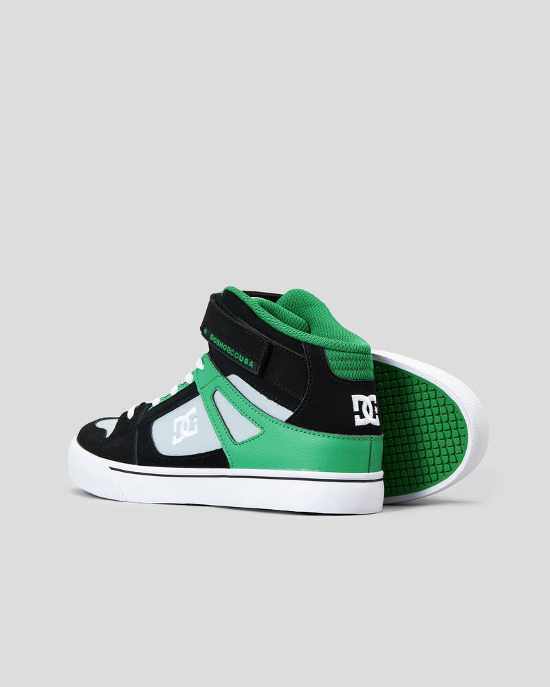 DC YOUTH PURE HIGH-TOP EV - BLACK/KELLY GREEN