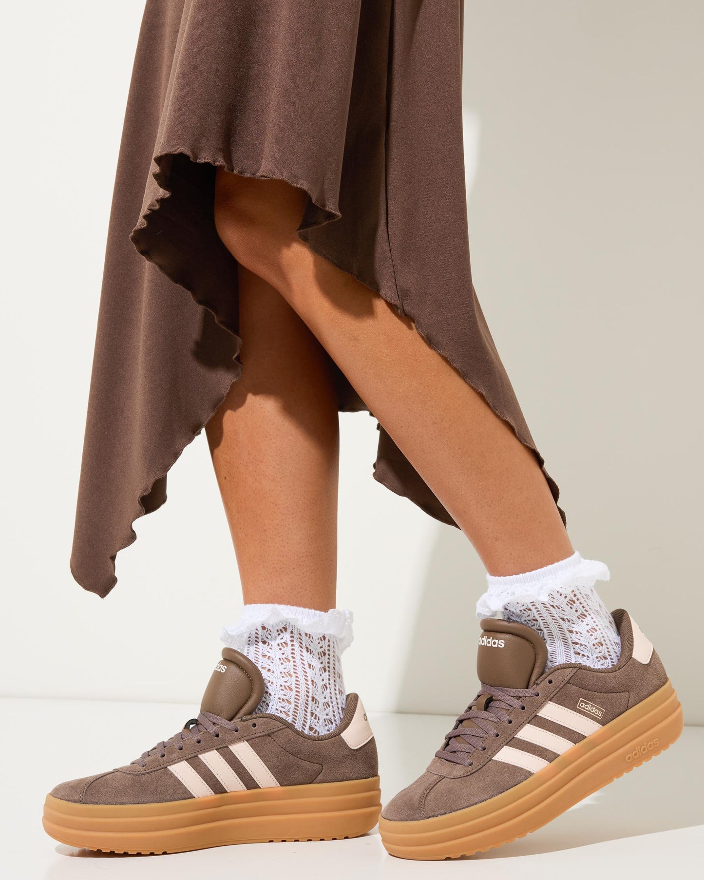 ADIDAS WOMENS VL COURT BOLD - Earth Strata / Wonder Quartz / Gum