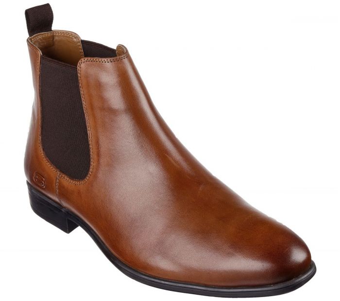 SKECHERS MENS TRENTMORE HEIGHTS - COGNAC