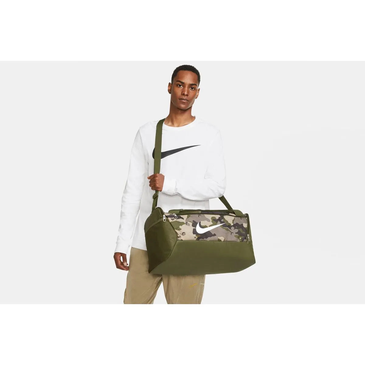 NIKE BRASILIA DUFFEL BAG - CAMO
