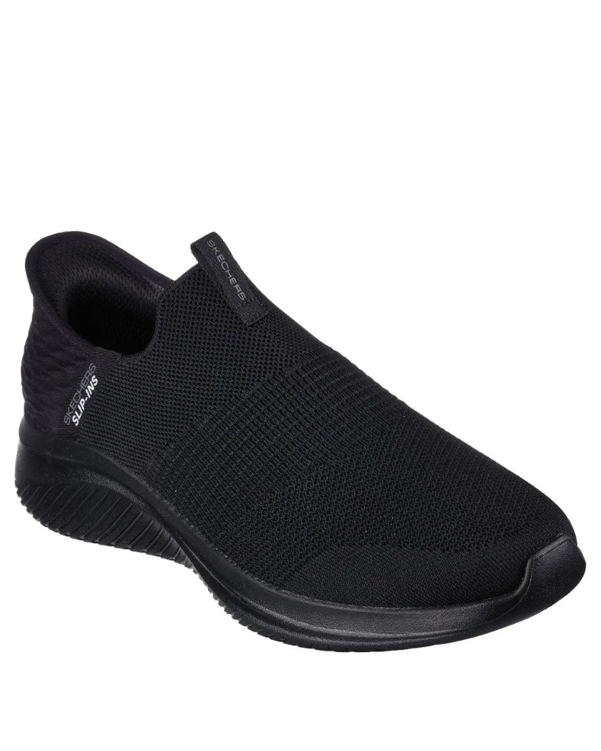 SKECHERS MENS SLIP INS ULTRA FLEX 3.0 SMOOTH STEP - BLACK
