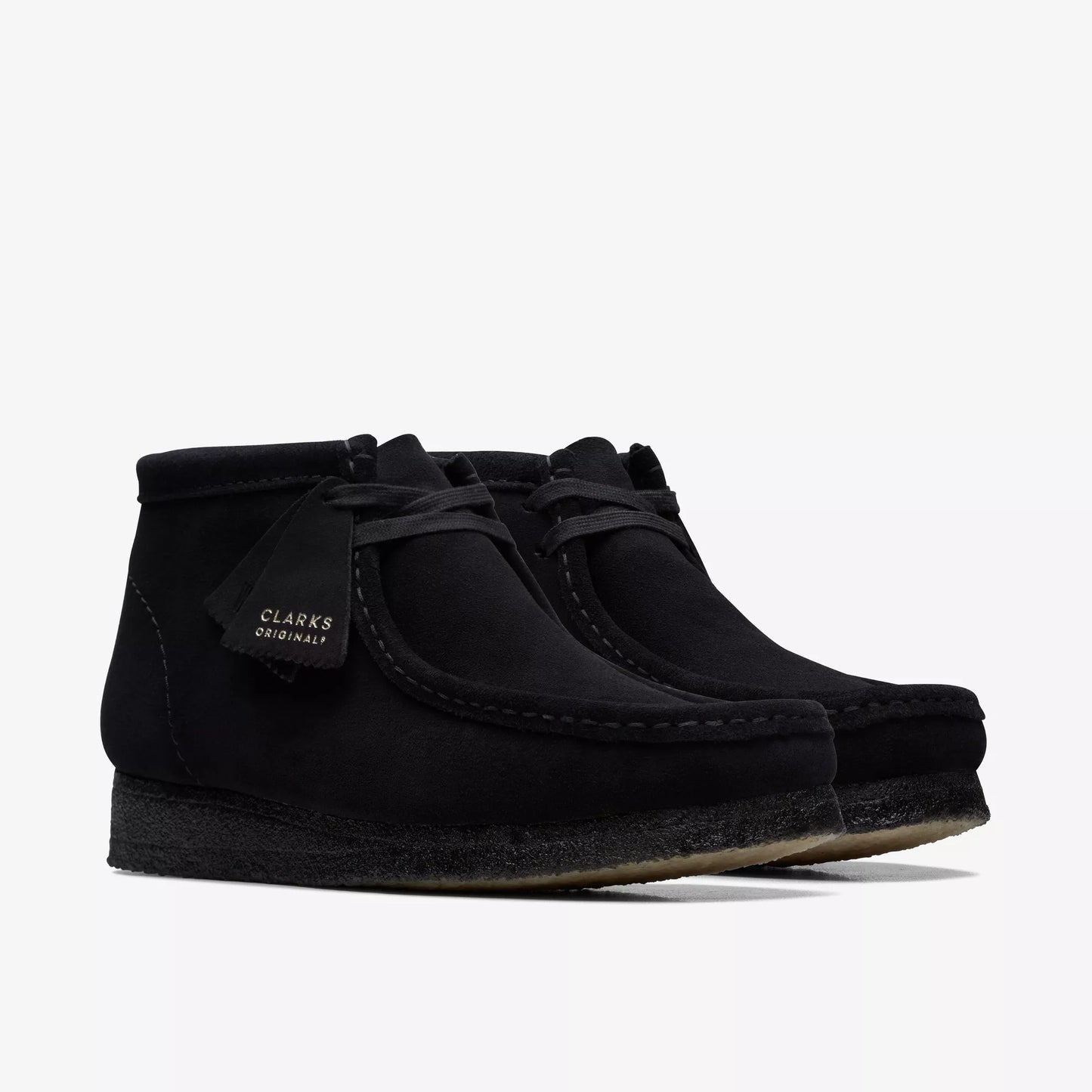 CLARKS WALLABEE BOOT - BLACK SUEDE
