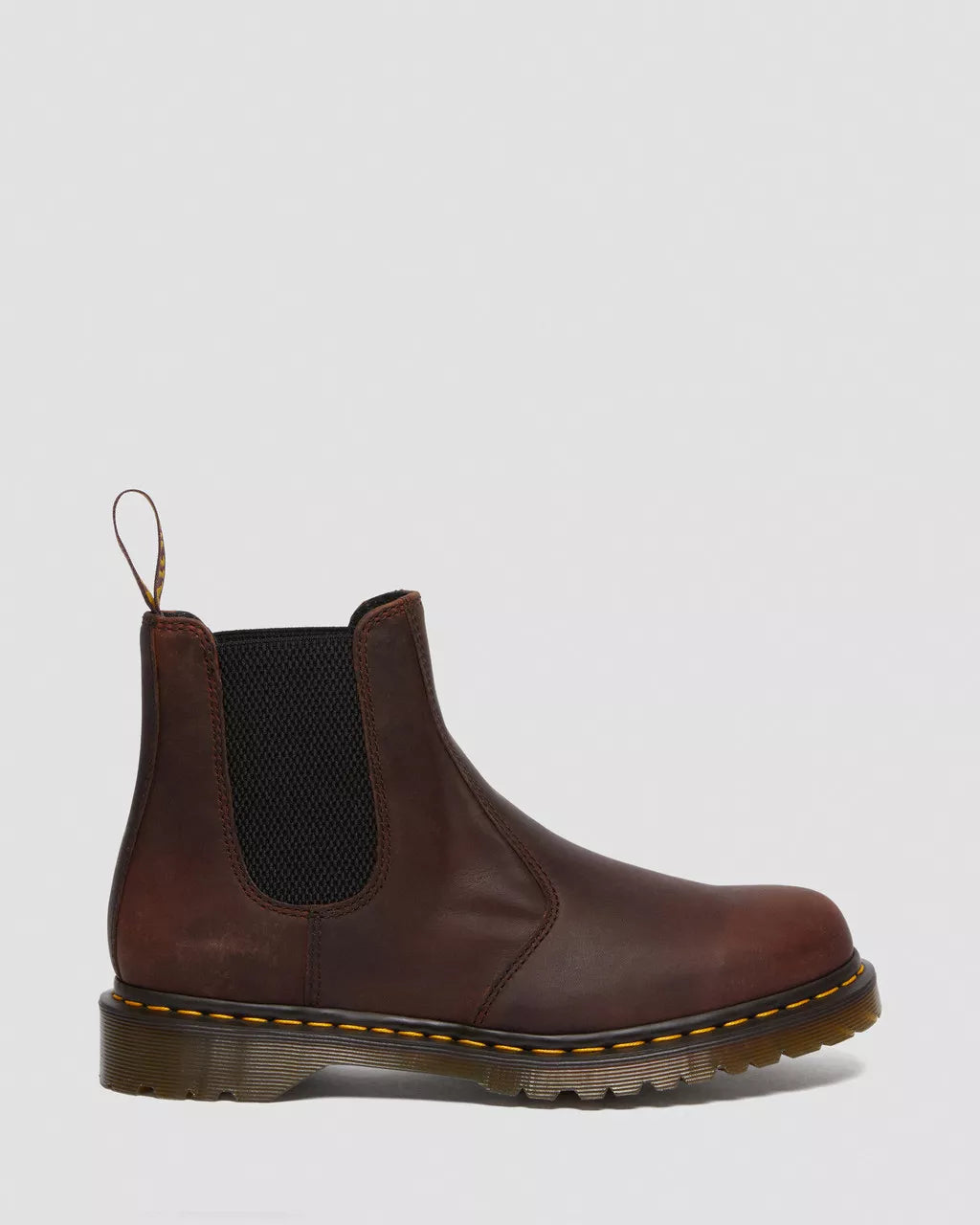 DR MARTENS 2976 WAXED FULL GRAIN LEATHER CHELSEA BOOTS - CHESTNUT BROWN