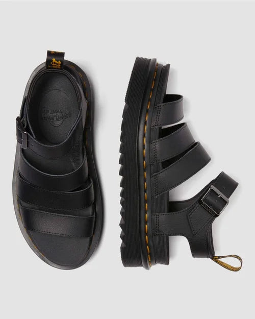 DR MARTENS BLAIRE LEATHER SANDAL - BLACK ATHENA