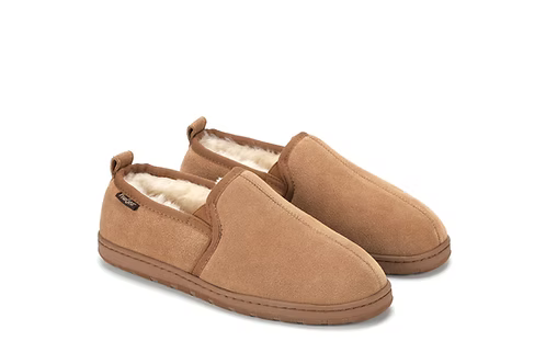 KIWI GEAR MENS KIRBY SHEEPSKIN SLIPPER - CHESTNUT