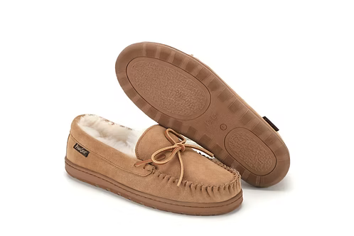 KIWI GEAR MENS TARANAKI SHEEPSKIN SLIPPER - CHESTNUT