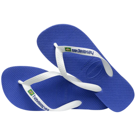 HAVAIANAS BRAZIL LOGO - BLUE/WHITE