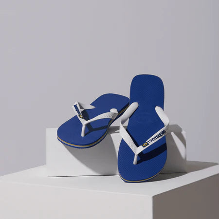 HAVAIANAS BRAZIL LOGO - BLUE/WHITE