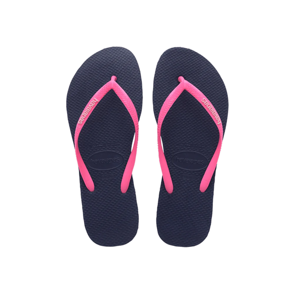HAVAIANAS SLIM LOGO POP UP - MARINHO/MARAVILHA