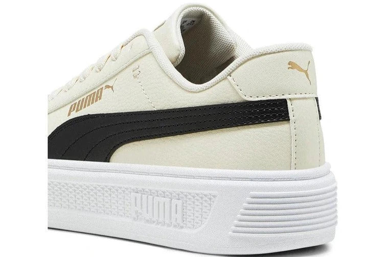 PUMA WOMENS SMASH PLATFORM V3 - ALPINE SNOW/BLACK/GOLD/WHITE