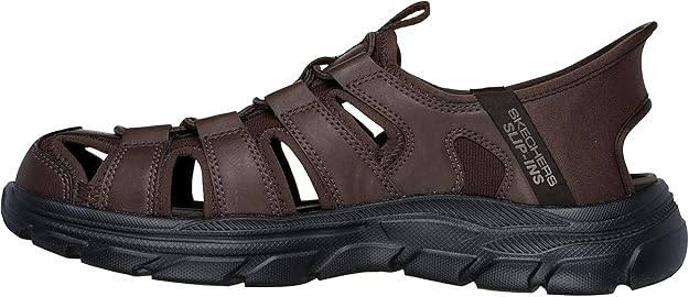 SKECHERS MENS SLIP-INS RELAXED FIT: REVOLTED SS VARTAN - CHOCOLATE
