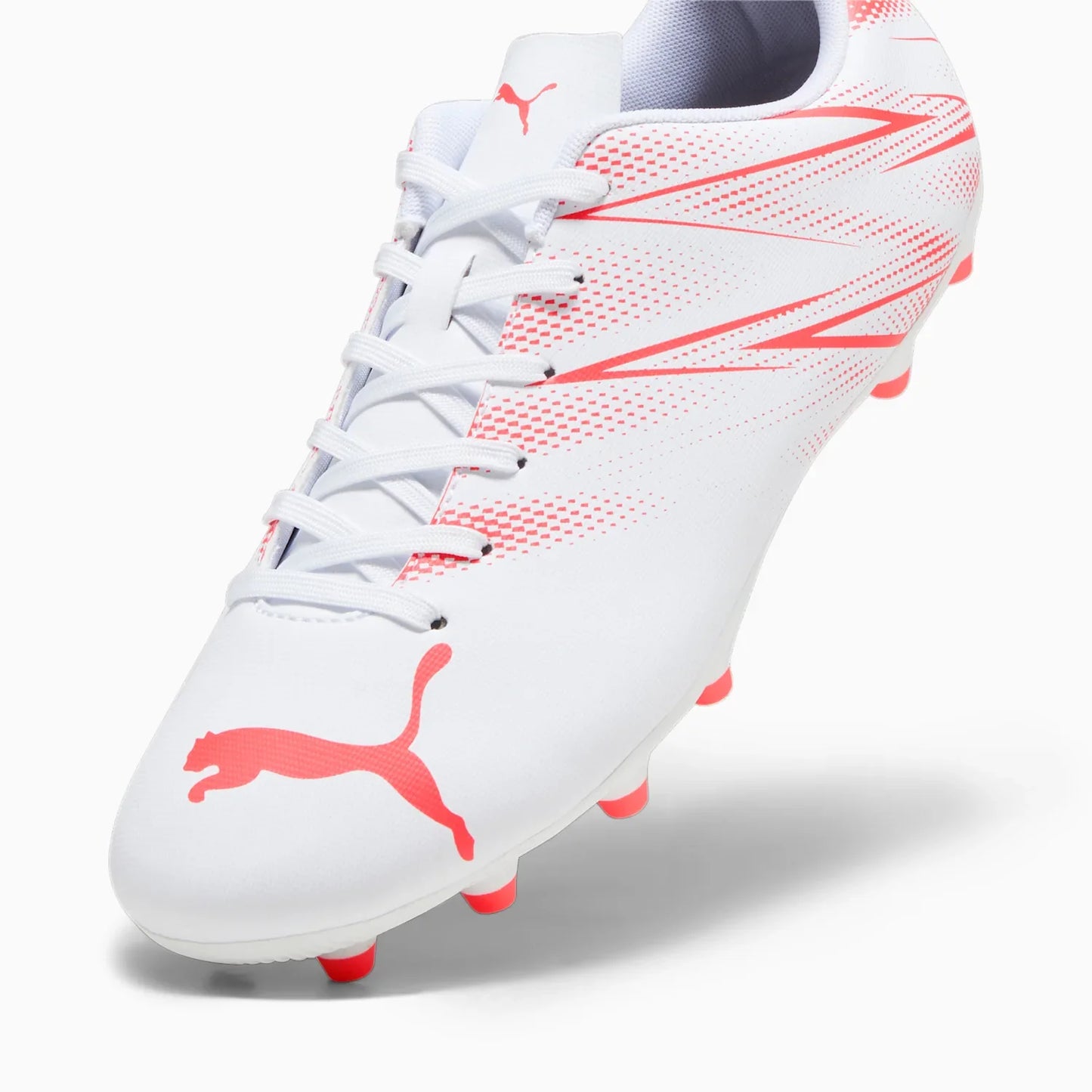 PUMA ATTACANTO FG/AG - WHITE/FIRE ORCHID
