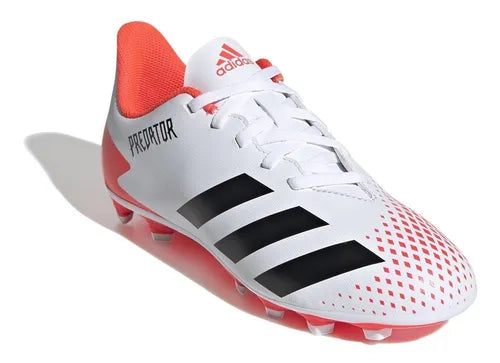 ADIDAS KIDS PREDATOR 20.4 FXG - WHITE/BLACK/POP