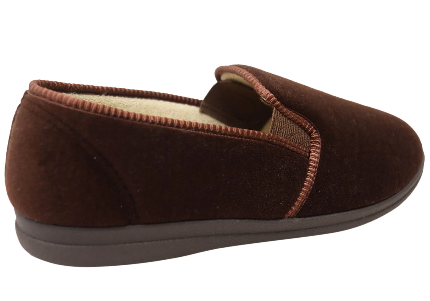 GROSBY MENS PERCY SLIPPERS - CHOCOLATE