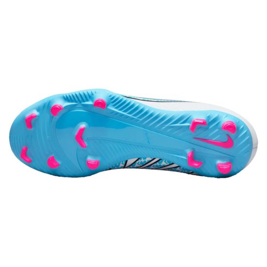 NIKE KIDS JR SUPERFLY 9 CLUB FG/MG - WHITE/BALTIC BLUE/PINK BLAST
