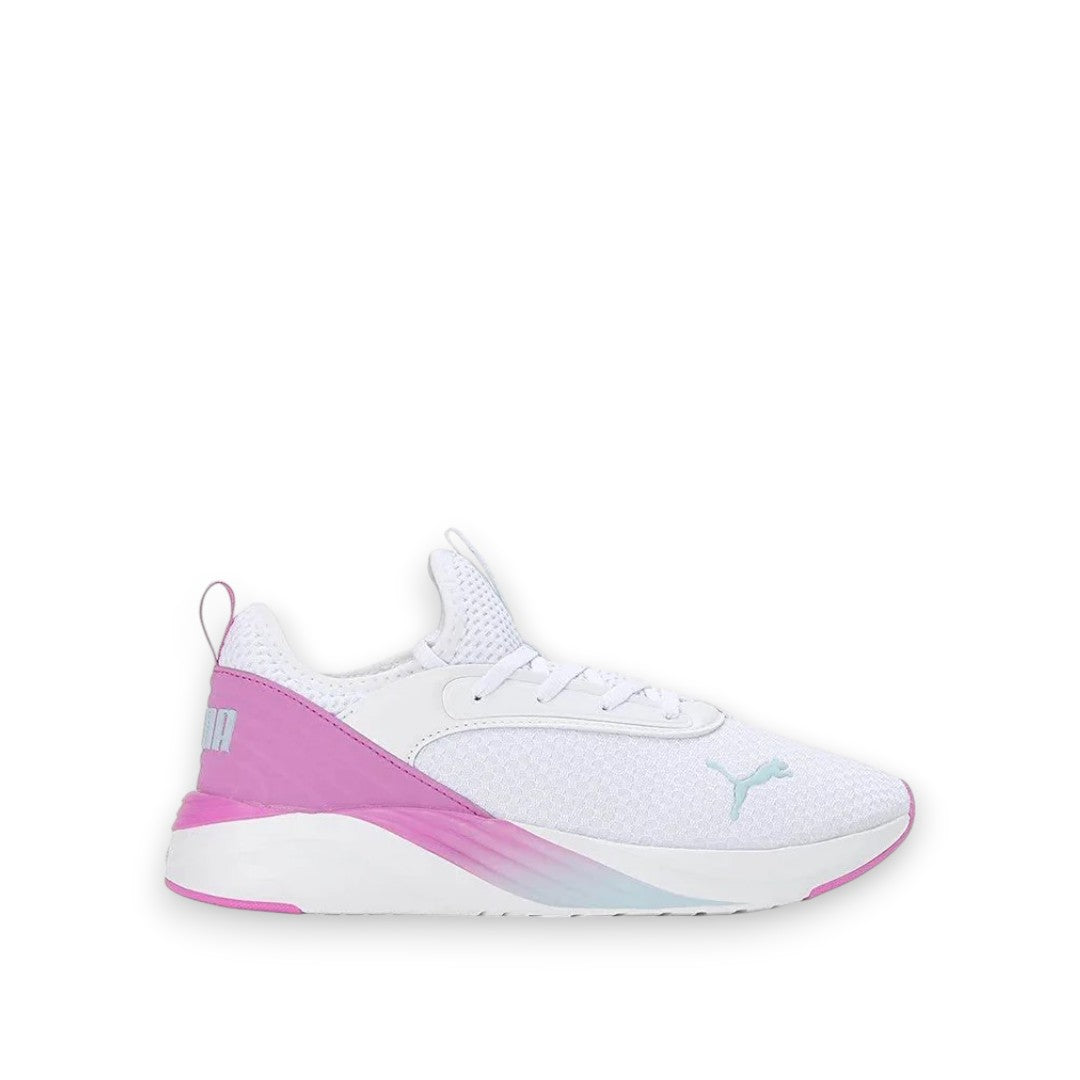 PUMA WOMENS SOFTRIDE RUBY LUXE - WHITE/ELECTRIC ORCHID