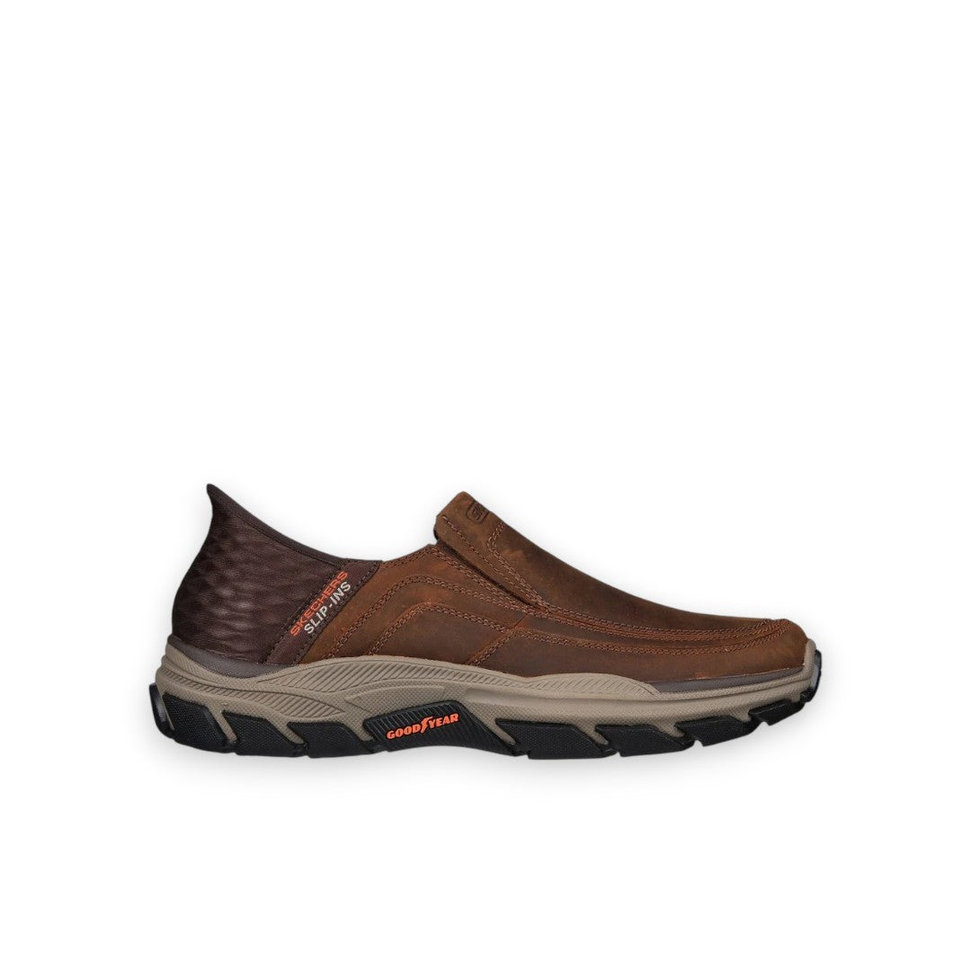 SKECHERS MENS RESPECTED ELGIN - DARK BROWN