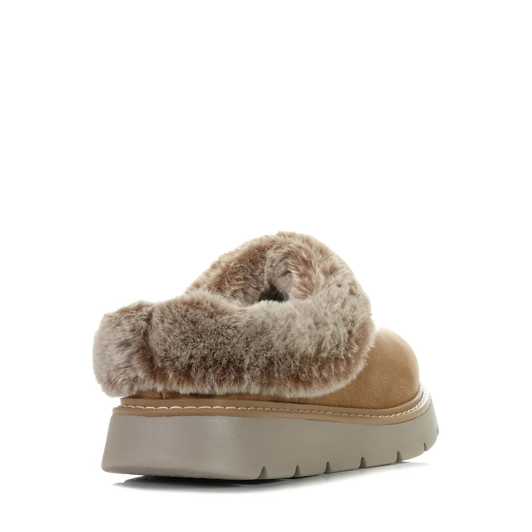 SKECHERS BOBS WOMENS KEEPSAKES LITE COZY BLEND - CHESTNUT