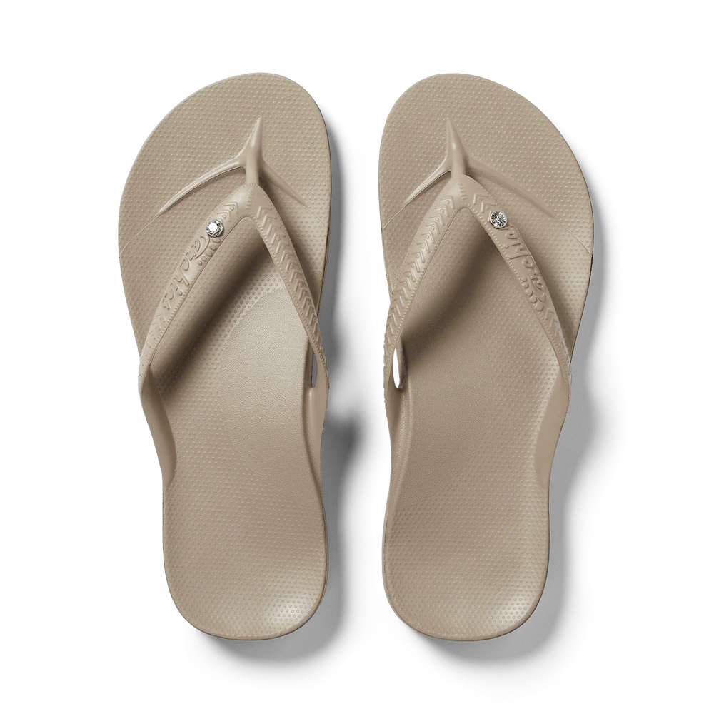 ARCHIES ARCH SUPPORT JANDALS - CRYSTAL TAUPE