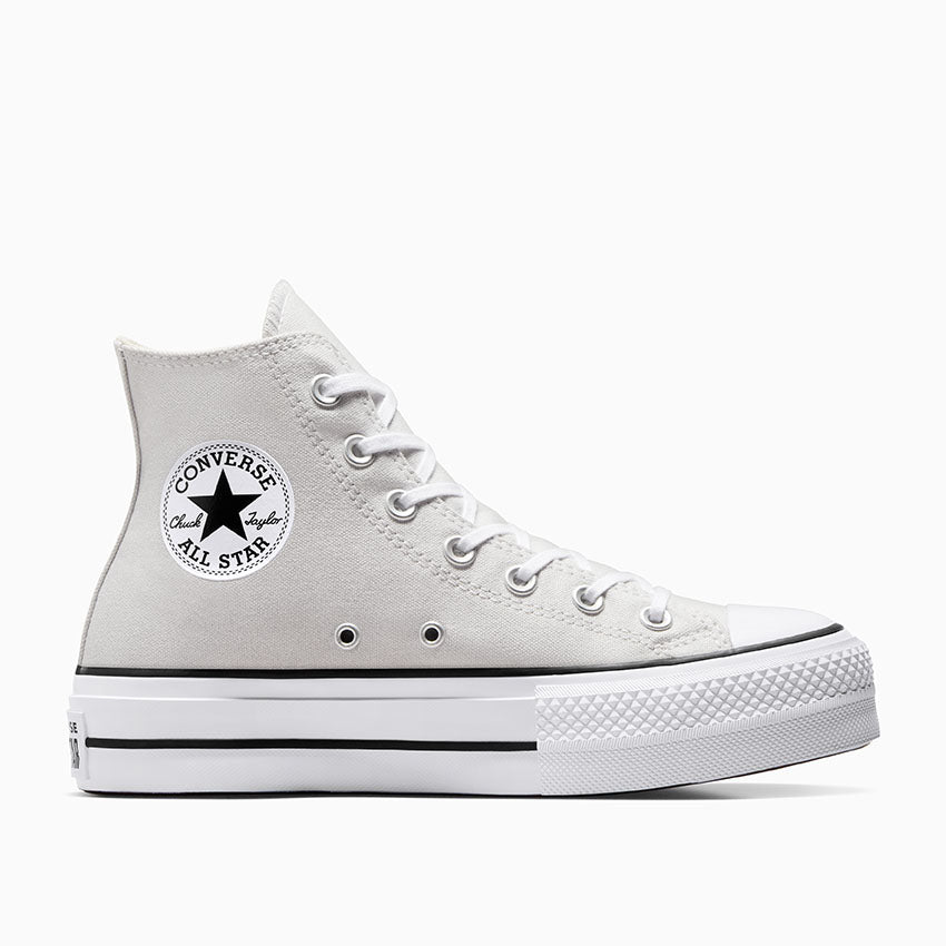 CONVERSE WOMENS CHUCK TAYLOR ALL STAR LIFT PLATFORM HI - BARELY GREY/WHITE/BLACK