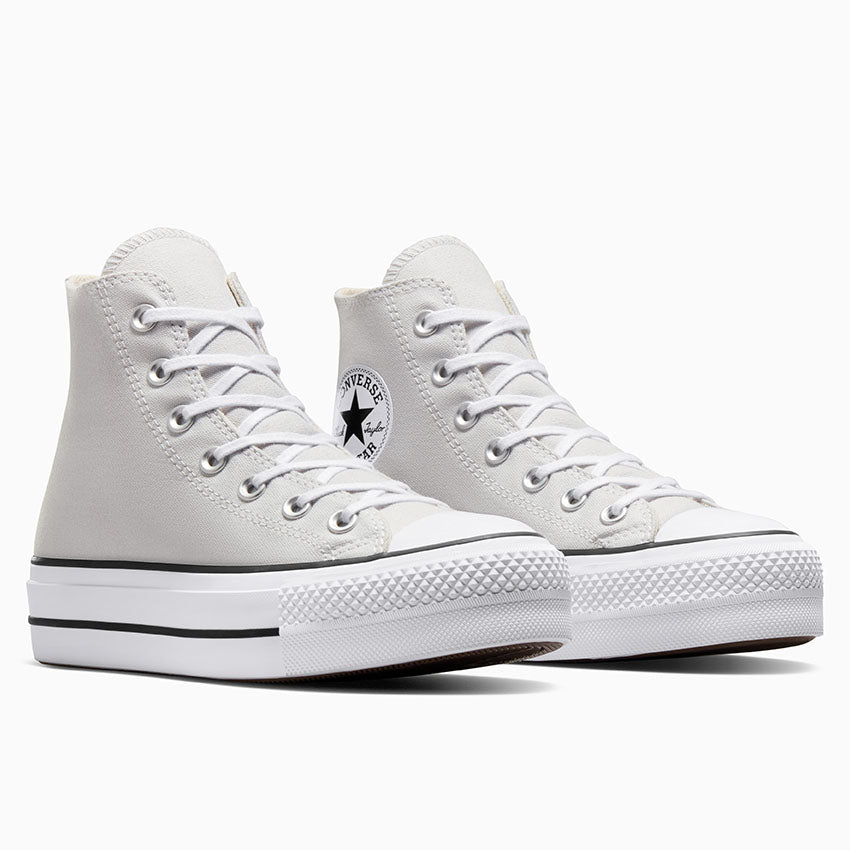 CONVERSE WOMENS CHUCK TAYLOR ALL STAR LIFT PLATFORM HI - BARELY GREY/WHITE/BLACK