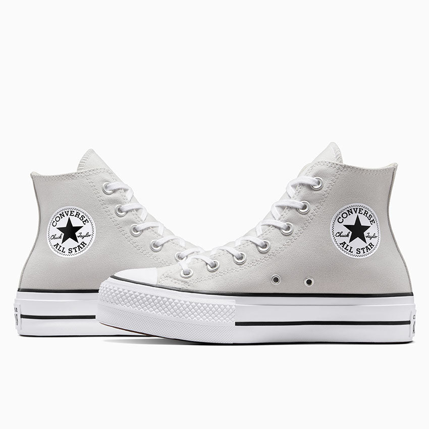 CONVERSE WOMENS CHUCK TAYLOR ALL STAR LIFT PLATFORM HI - BARELY GREY/WHITE/BLACK