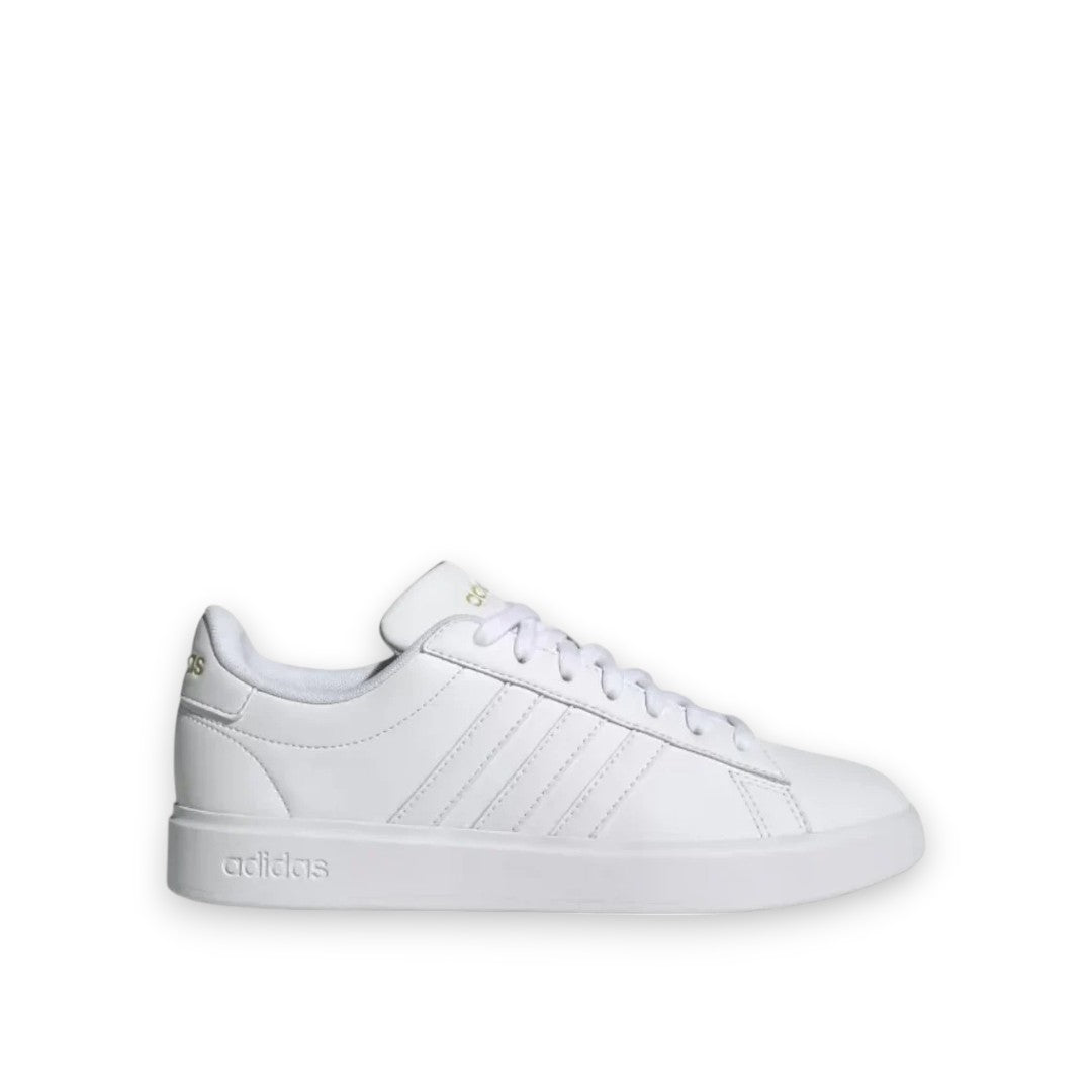 ADIDAS WOMENS GRAND COURT 2.0 - WHITE/WHITE/GOLD METALLIC