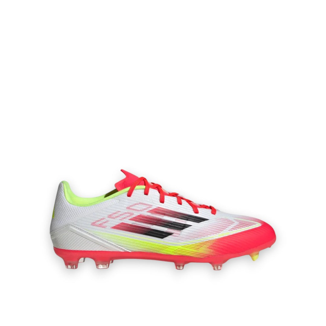 ADIDAS F50 Club Firm/Multi-Ground Boots - Cloud White / Core Black / Solar Yellow