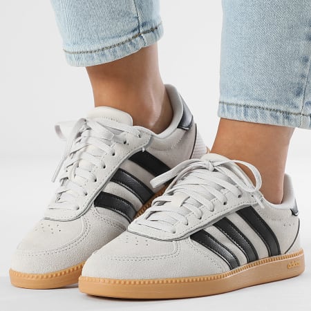 ADIDAS WOMENS BREAKNET SLEEK - Grey One / Core Black / Core Black