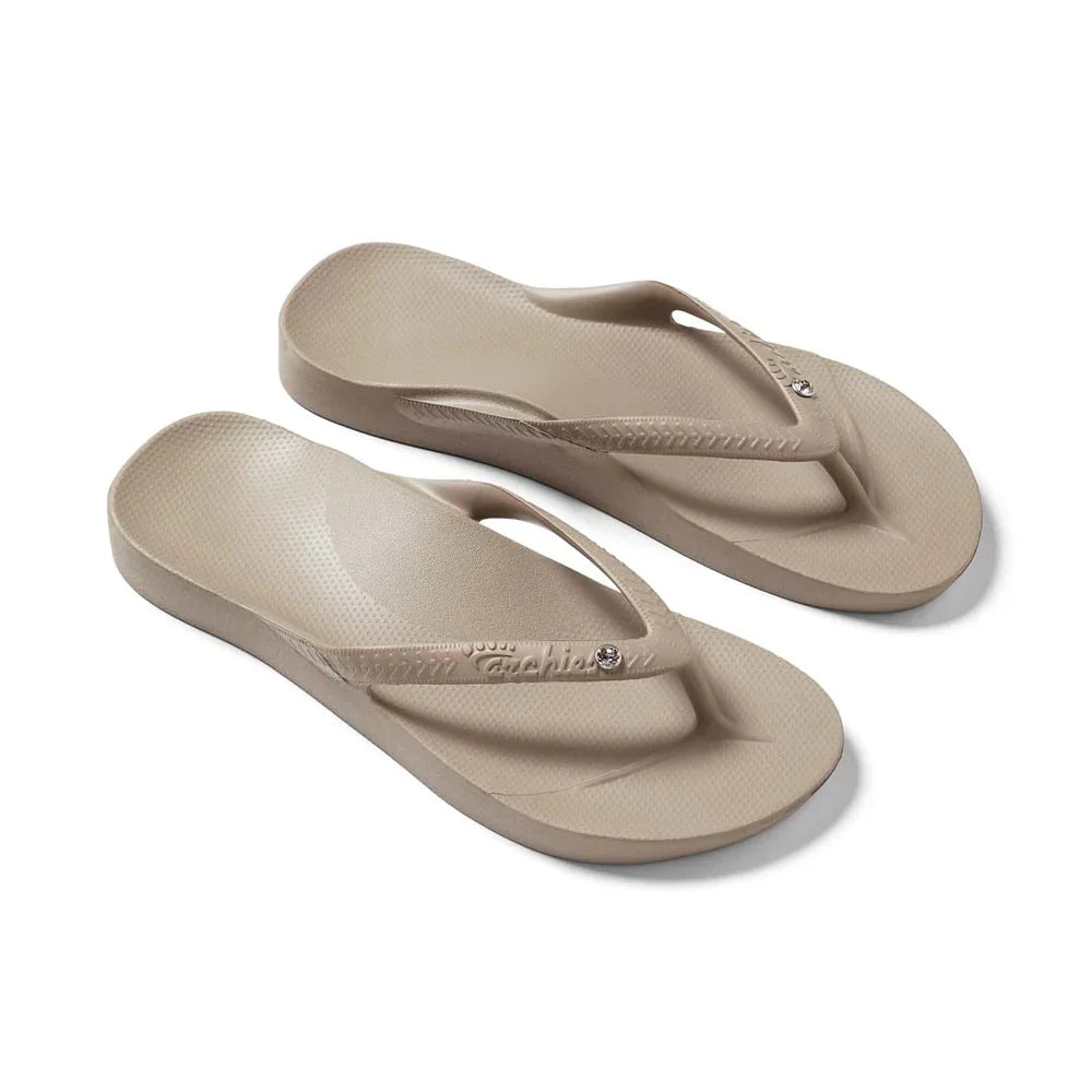 ARCHIES ARCH SUPPORT JANDALS - CRYSTAL TAUPE
