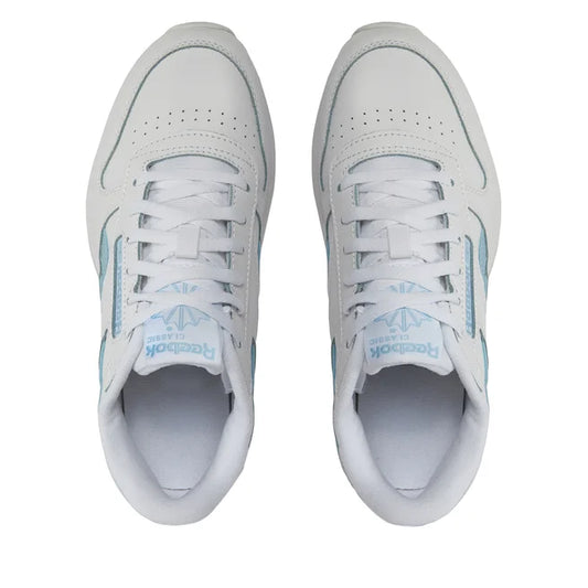 REEBOK WOMENS CLASSIC LEATHER - WHITE/BLUE