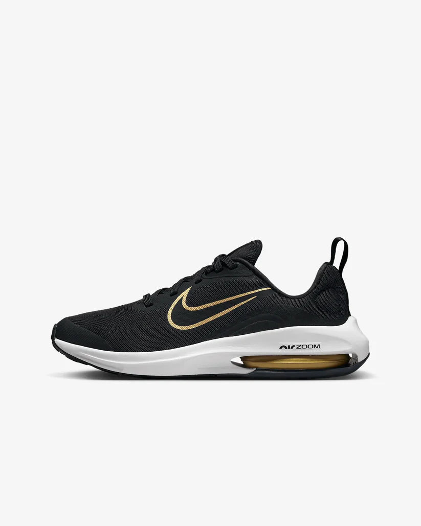NIKE YOUTH AIR ZOOM ARCADIA 2 - Black/Wolf Grey/White/Metallic Gold