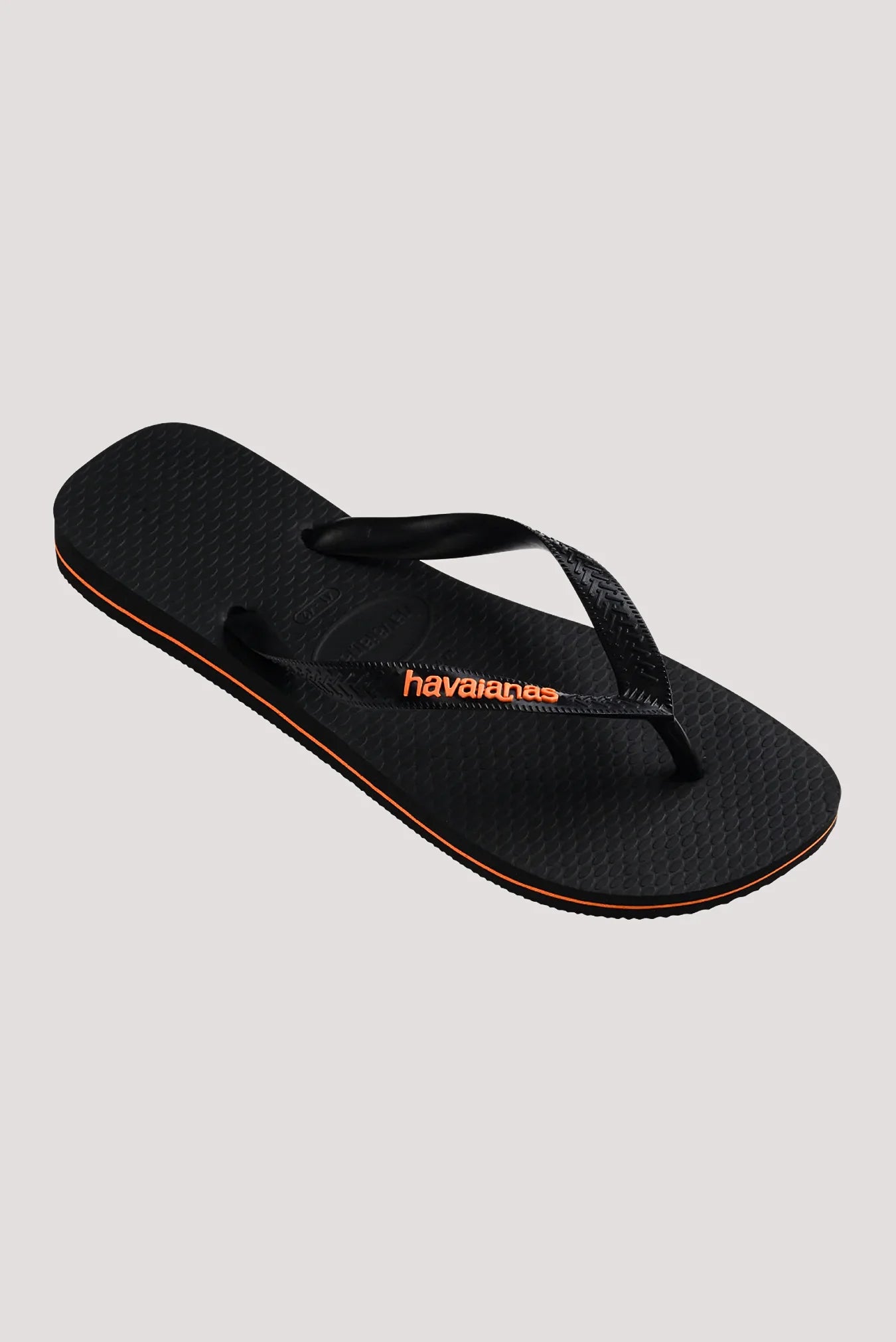 HAVAIANAS LOGO FILETE - Black/Black/Begonia Orange
