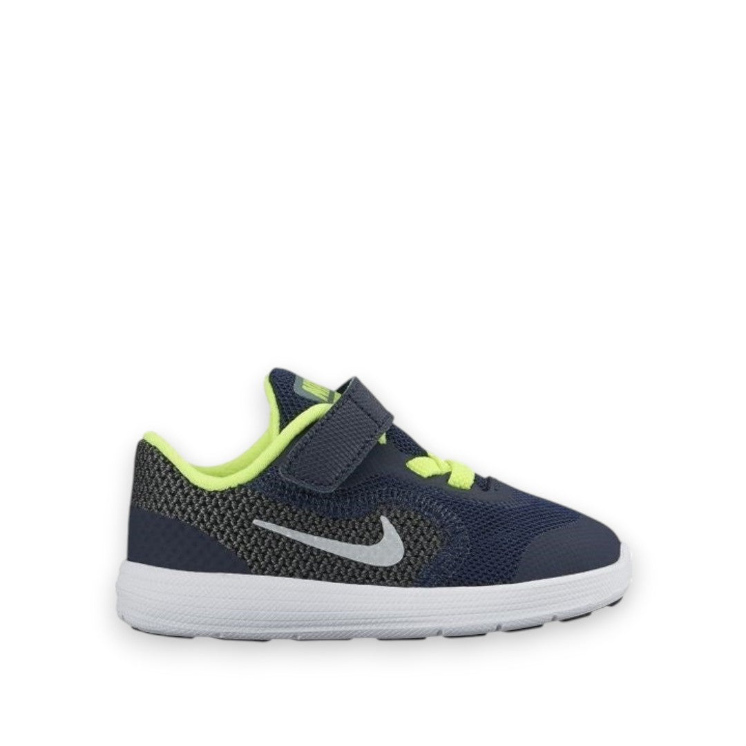 NIKE INFANT REVOLUTION 3 TDV - OBSIDIAN/METALLIC PLATINUM