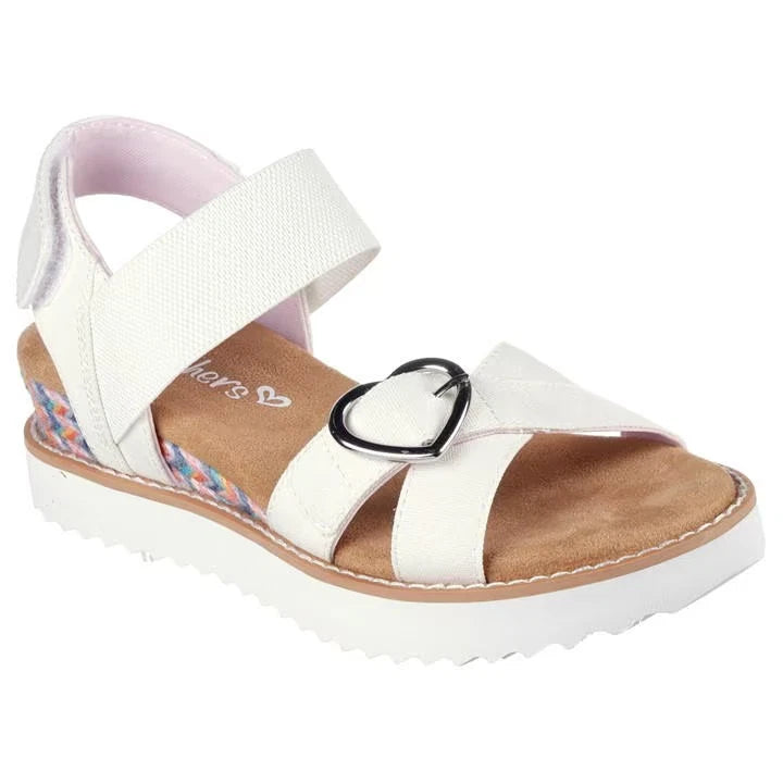 SKECHERS KIDS MISS DESERT KISS HI - WHITE