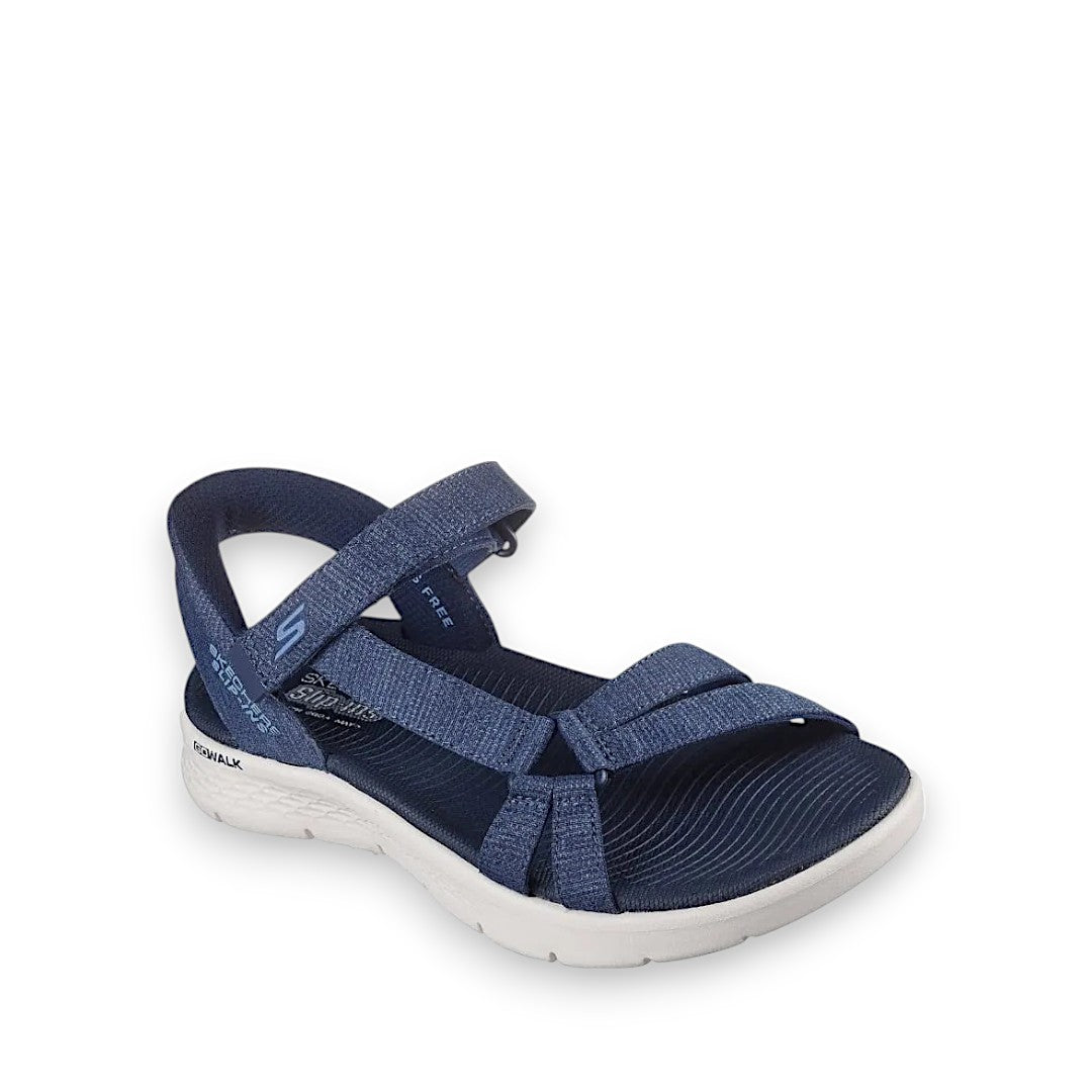 SKECHERS WOMENS SLIP-INS GO WALK FLEX SANDAL - NAVY