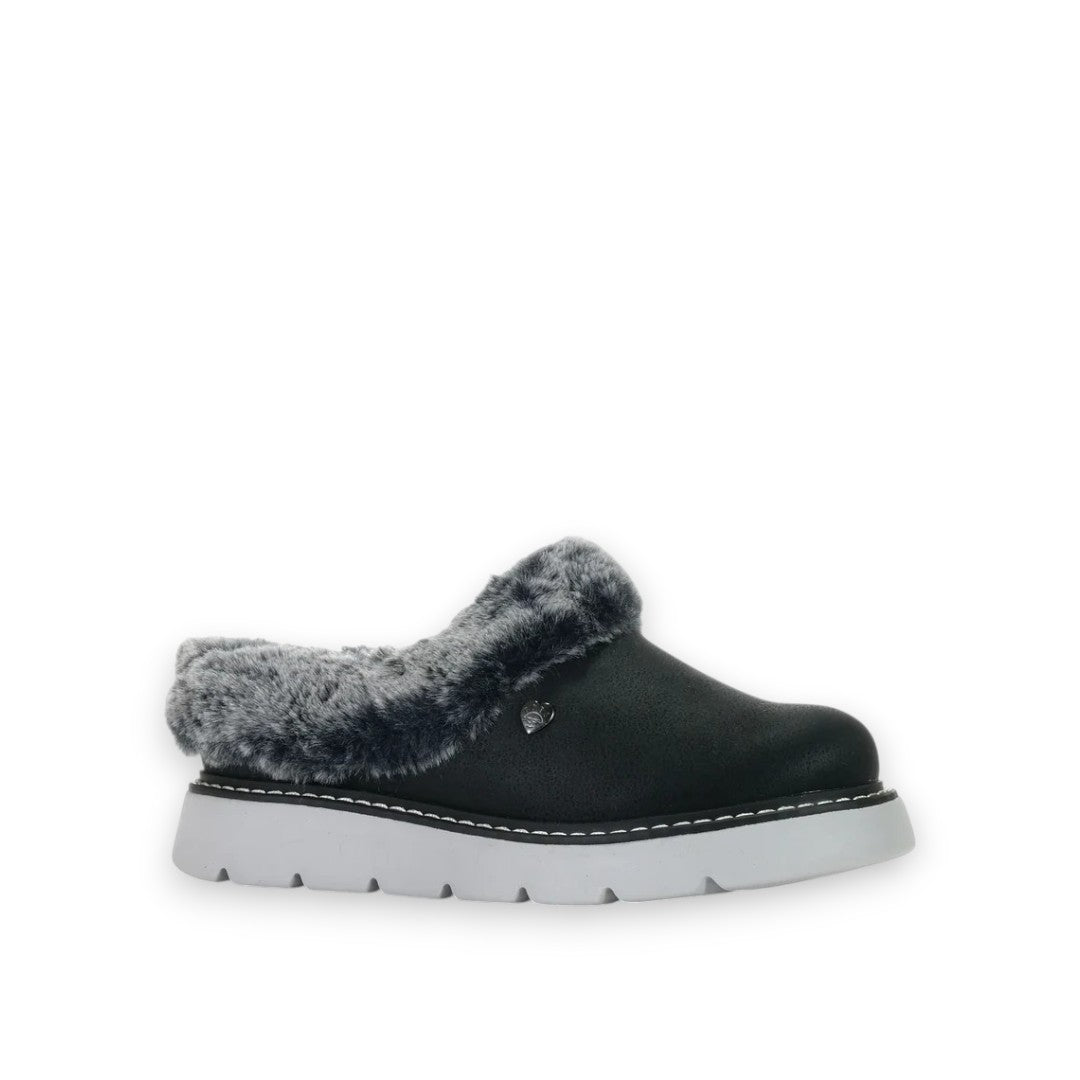 SKECHERS BOBS WOMENS KEEPSAKES LITE COZY BLEND - BLACK