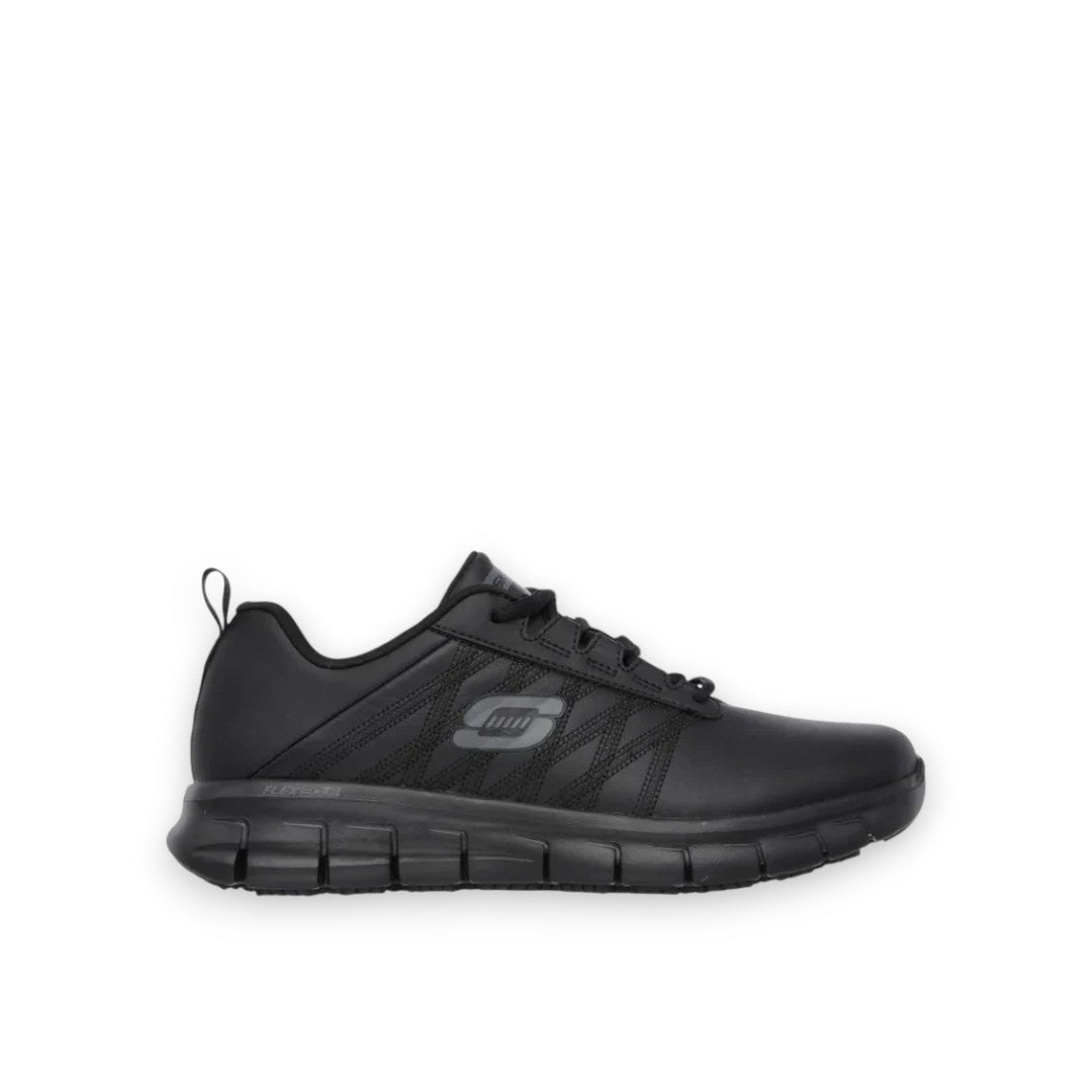 SKECHERS WOMENS SURE TRACK ERATH - BLACK