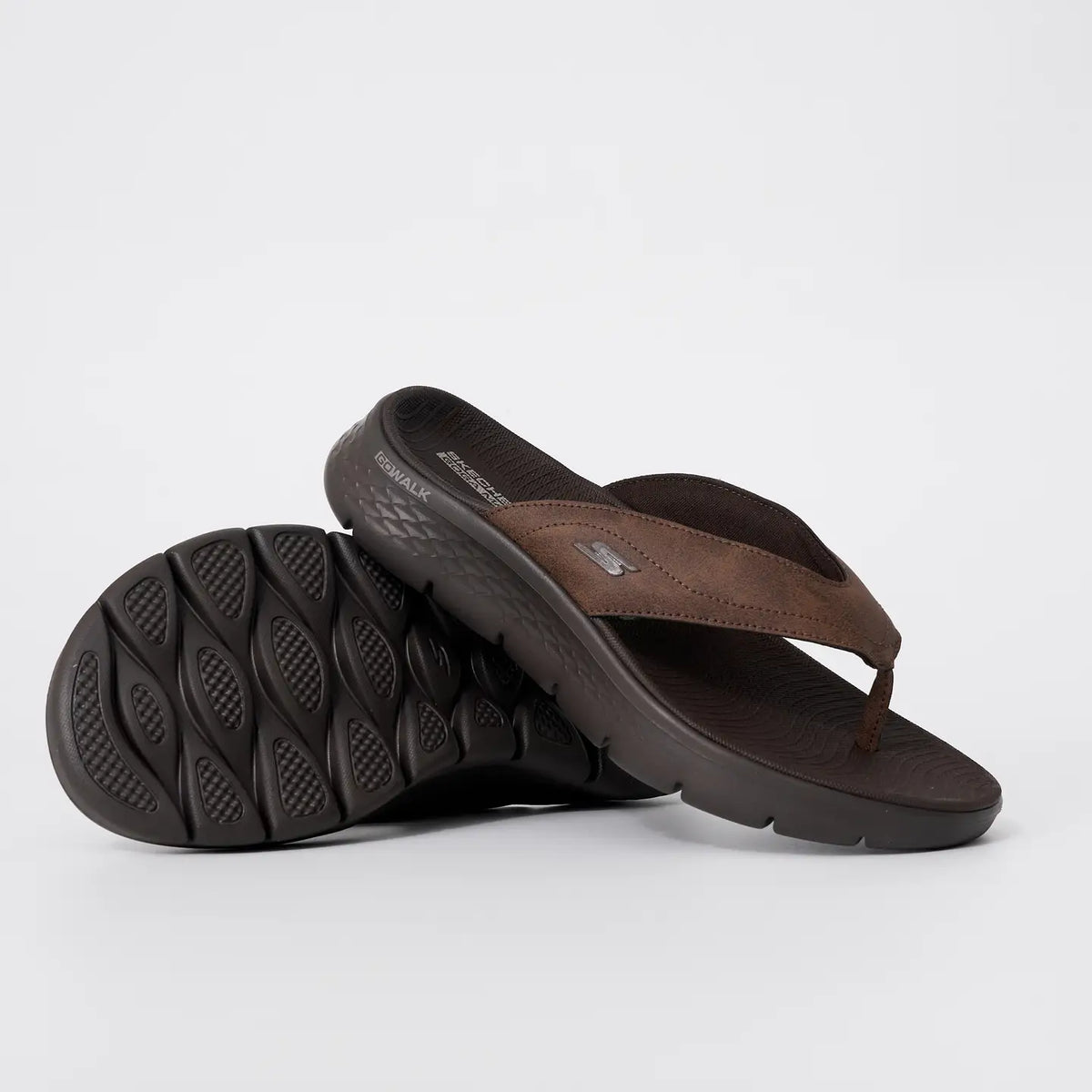 SKECHERS GO WALK FLEX SANDAL VALLEJO - BROWN/BLACK