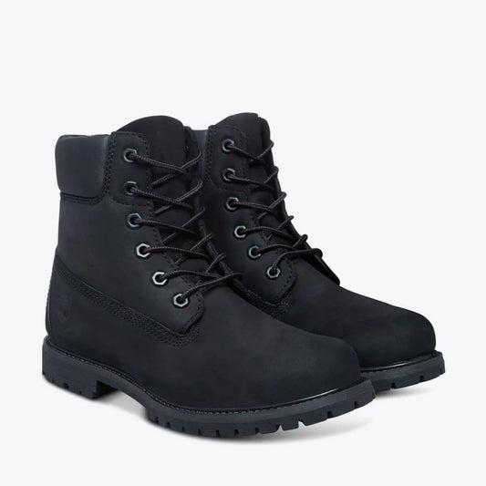 TIMBERLAND WOMEN'S 6-INCH PREMIUM BOOTS - BLACK NUBUCK