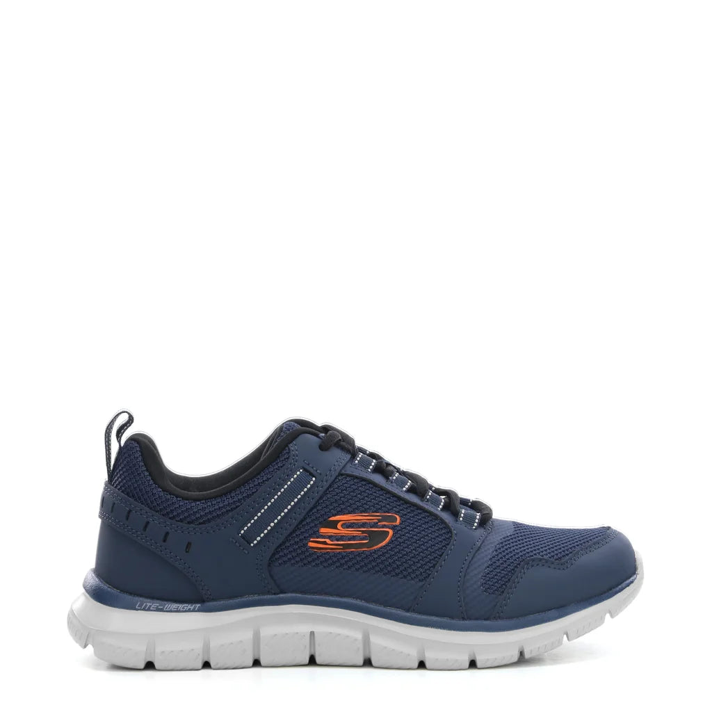 SKECHERS MENS TRACK KNOCKHILL - NAVY/ORANGE